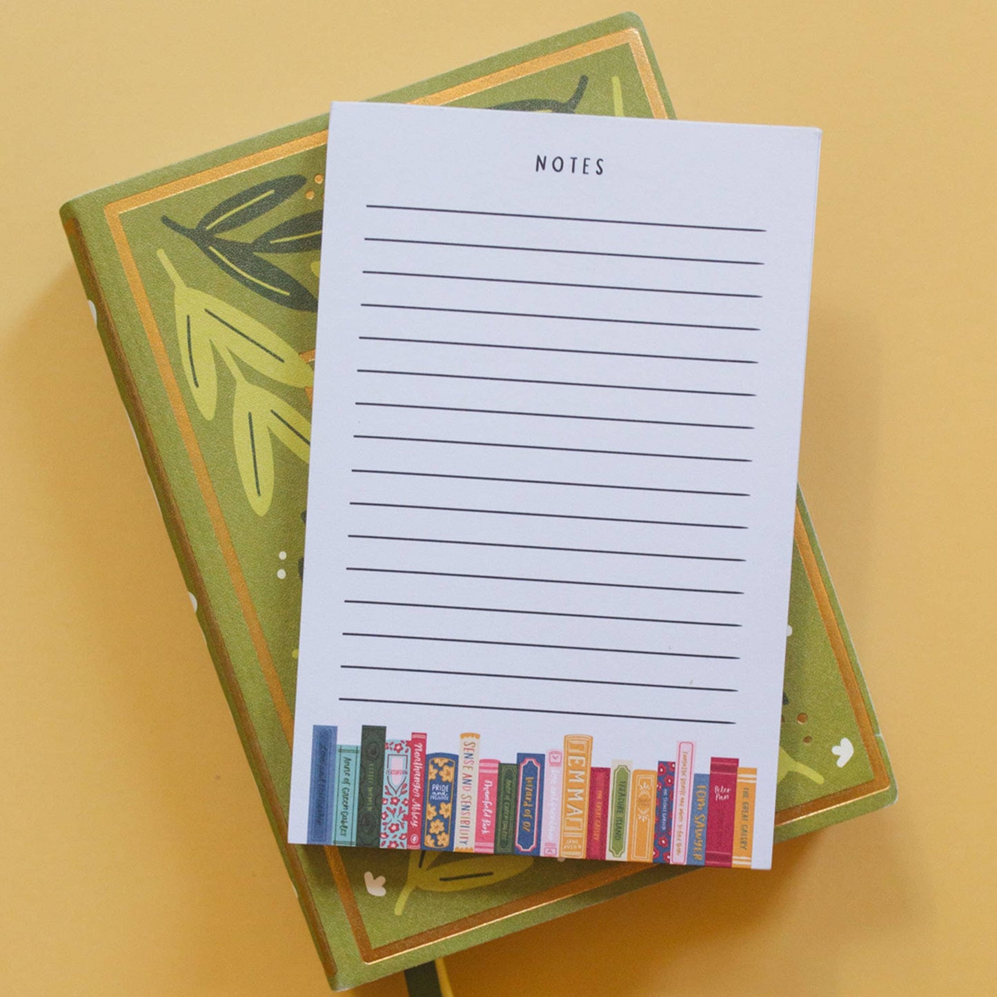 Classics Bookshelf 4x6 Notepad