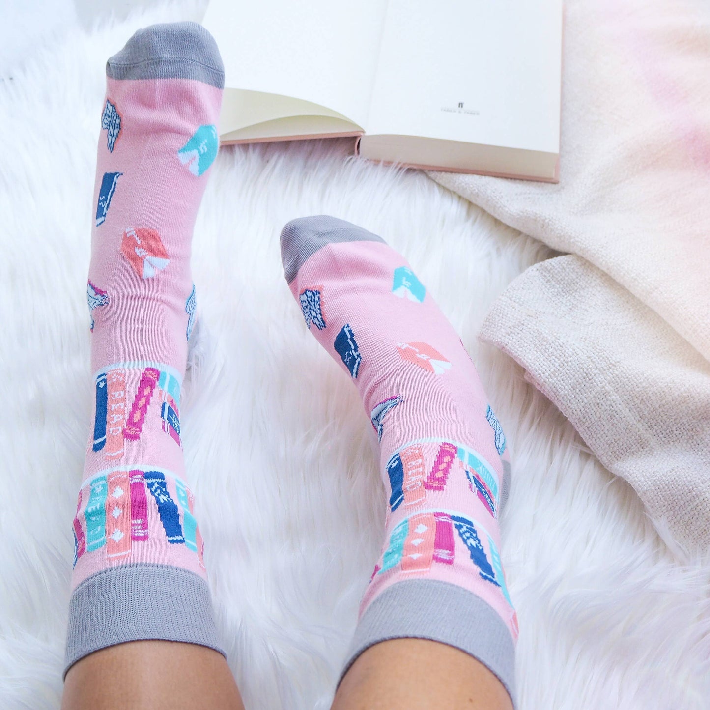 Book Lover Cotton Socks