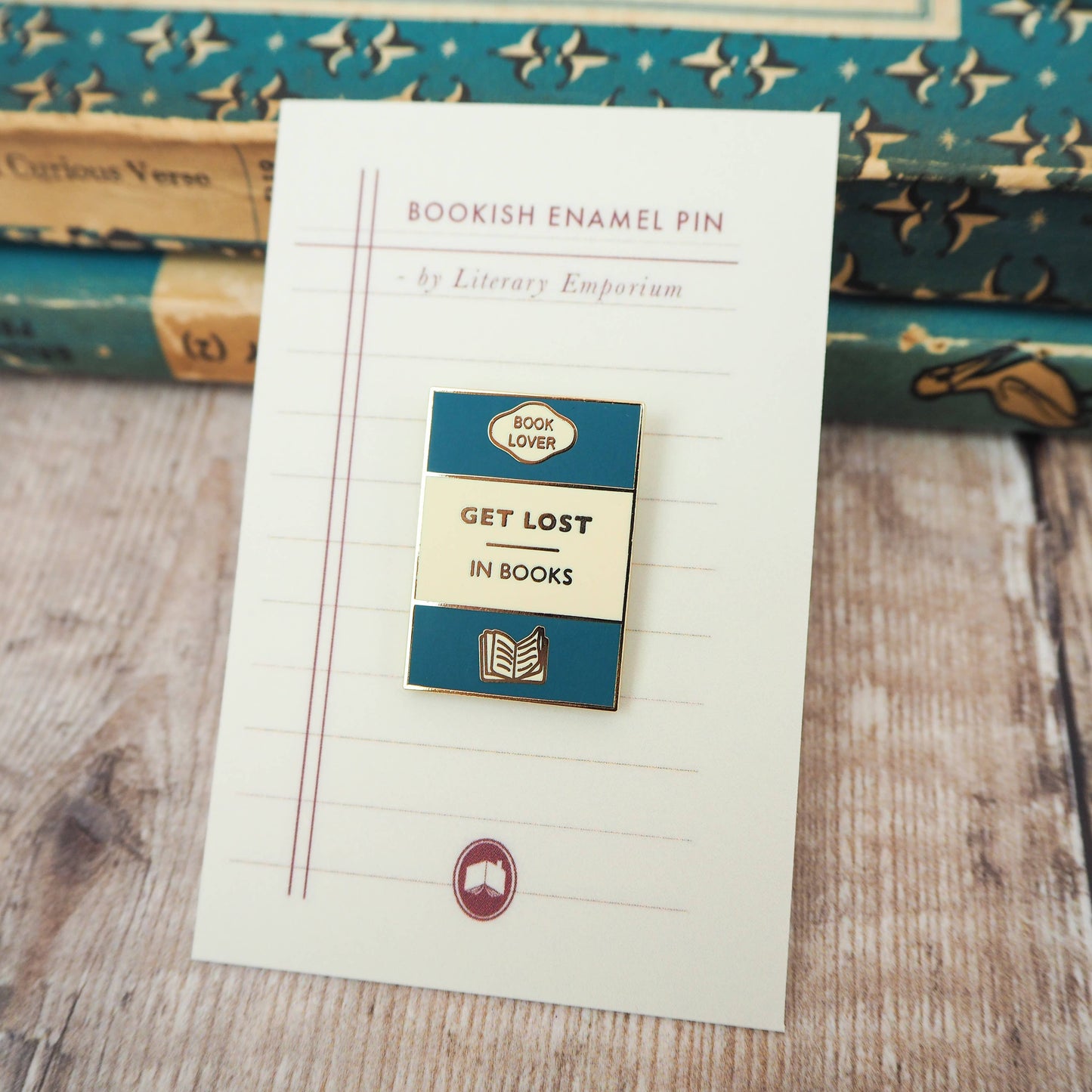 'Get Lost In Books' Enamel Pin