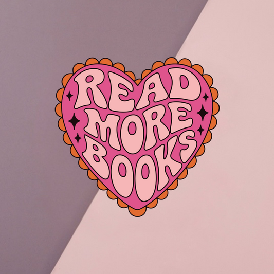Read More Books Heart Sticker
