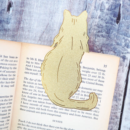 Cat Lover Brass Bookmark