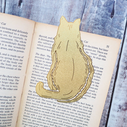 Cat Lover Brass Bookmark