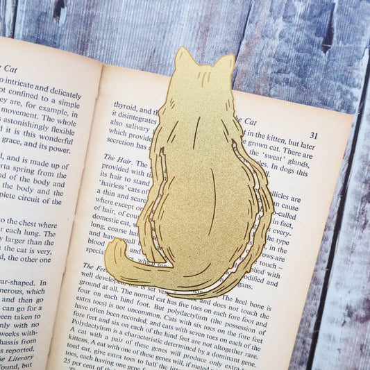 Cat Lover Brass Bookmark