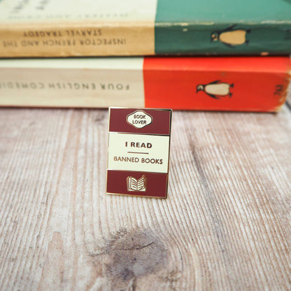 'I Read Banned Books' Enamel Pin