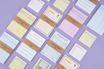 Library Card Notepad - Blue