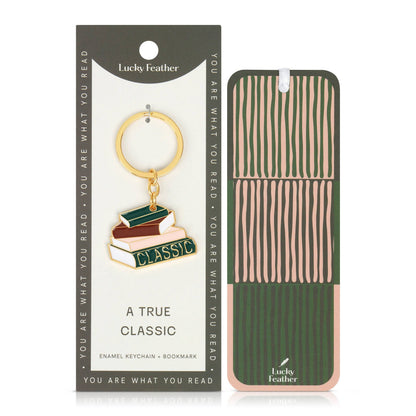 Book Lover Keychain  - Classic