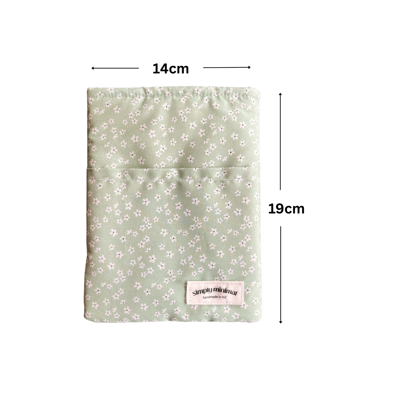 Book Sleeve - Green Daisy