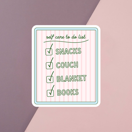 Self Care List Sticker