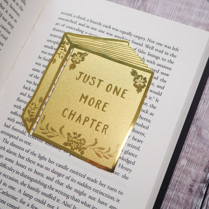 Just One More Chapter Brass Bookmark