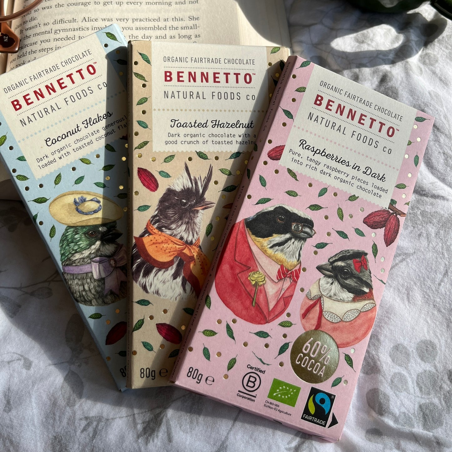 Bennetto Raspberries in Dark Chocolate 80g