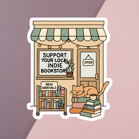 Support Indie Bookstore Sticker