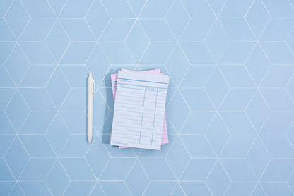 Library Card Notepad - Blue