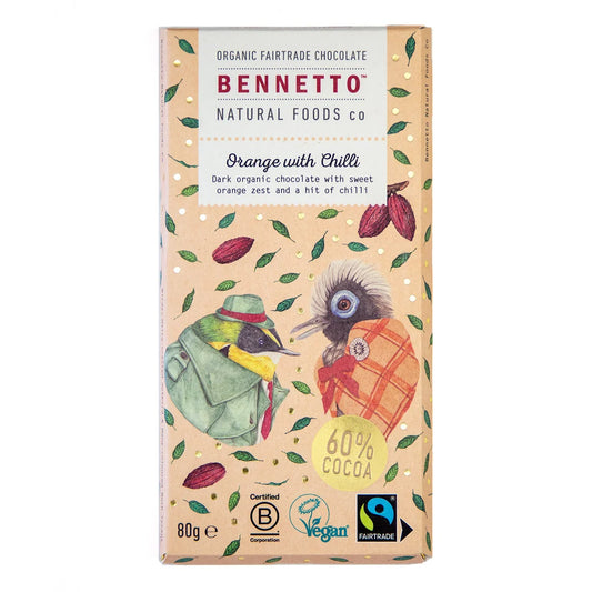 Bennetto Orange with Chilli Dark Chocolate 80g