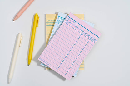 Library Card Notepad - Blue