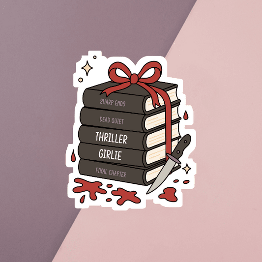 Thriller Girlie Book Stack Sticker
