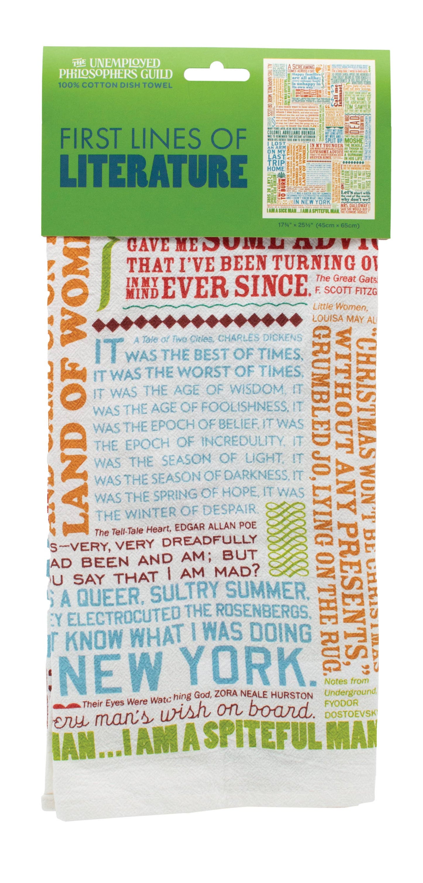 First Lines of Literature Towel