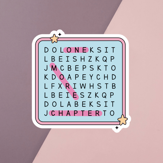 One More Chapter Crossword Sticker