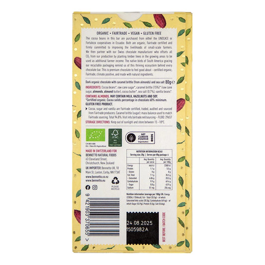 Bennetto Dark Salted Caramel Chocolate 80g