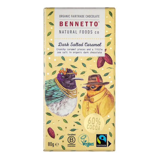 Bennetto Dark Salted Caramel Chocolate 80g