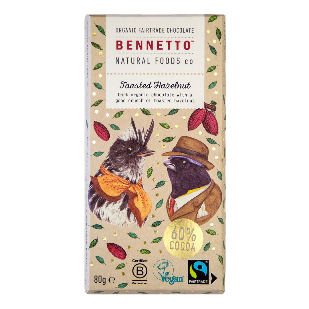 Bennetto Toasted Hazelnut Chocolate 80g
